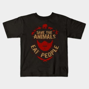 save the animals - EAT PEOPLE (3) Kids T-Shirt